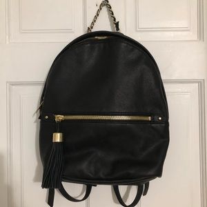 Margot Black Genuine Leather Mini Backpack